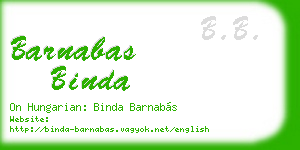 barnabas binda business card